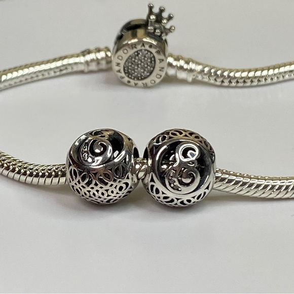 Sterling Silver Vintage Letter E Charm - Picture 2 of 6